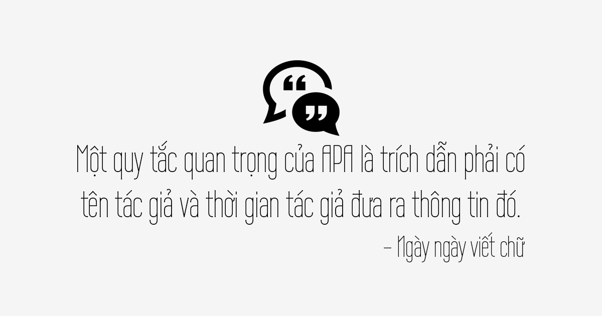 Ngày ngày viết chữ | Hướng dẫn trích dẫn đúng chuẩn