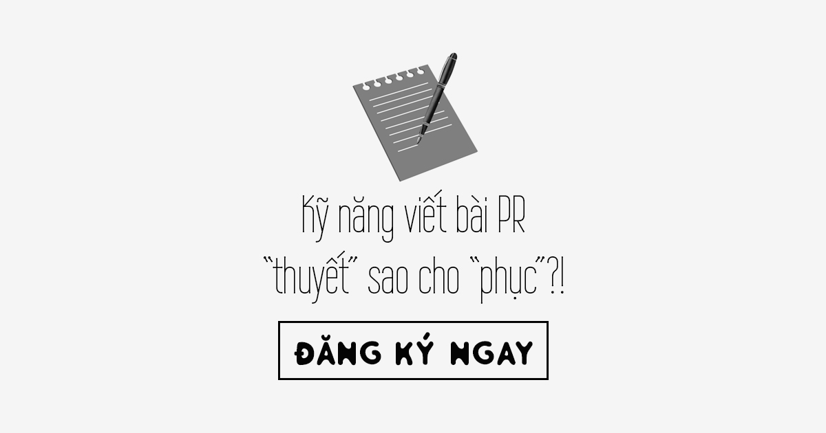 Khoá học viết bài PR với Ngày ngày viết chữ