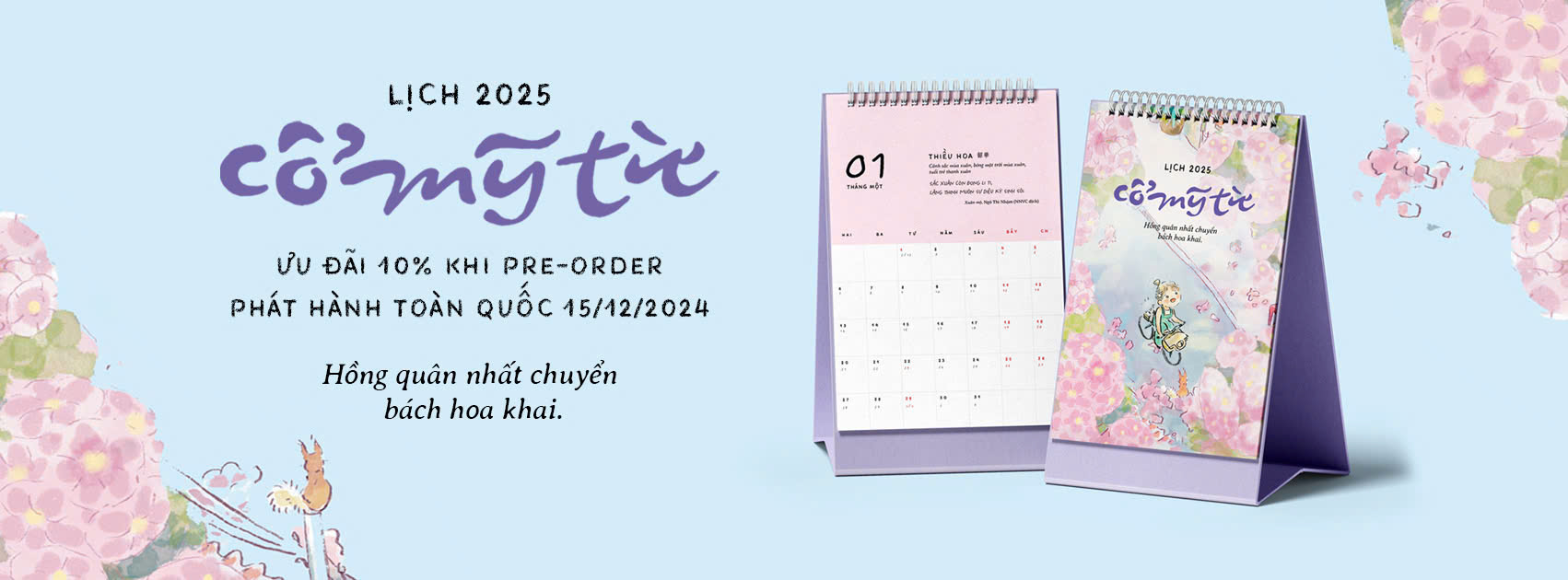 Lịch Cổ mỹ từ 2025 - Hồng quân nhất chuyển bách hoa khai