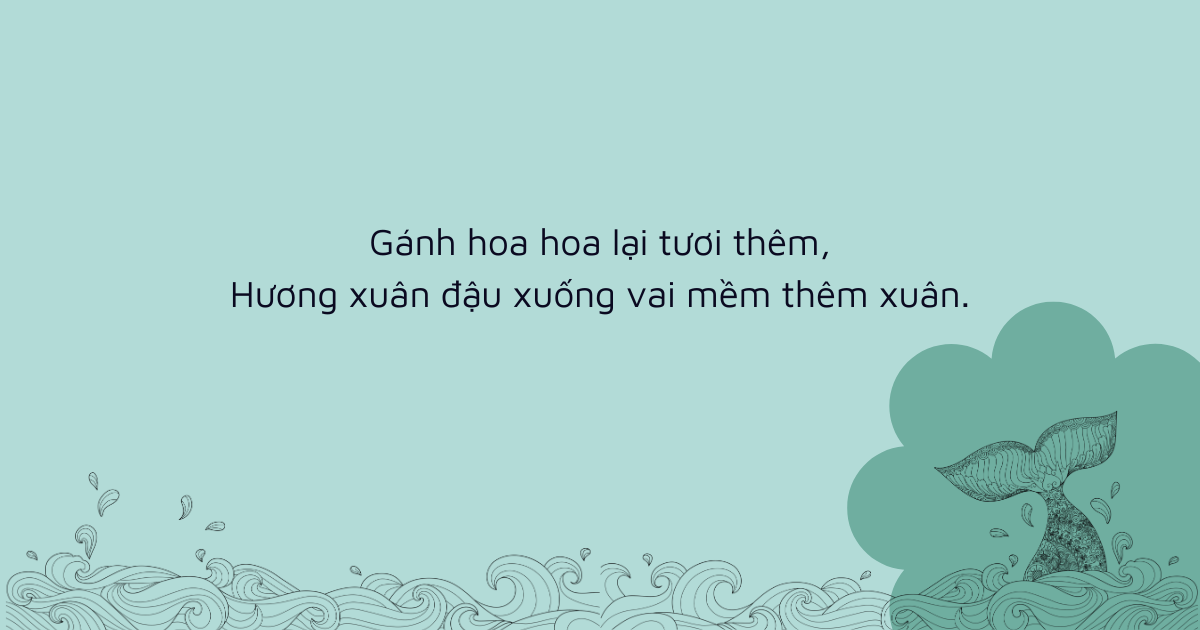 Hương xuân đậu xuống vai mềm | Ngày ngày viết chữ