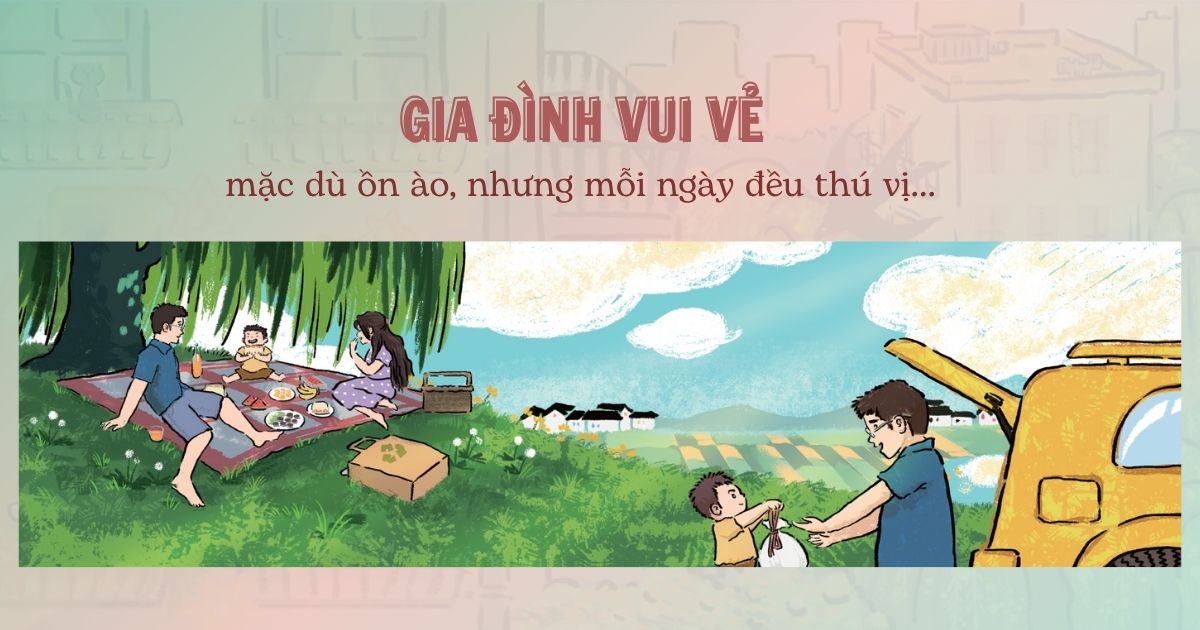 Sách tranh Gia đình vui vẻ | Ngày ngày viết chữ dịch