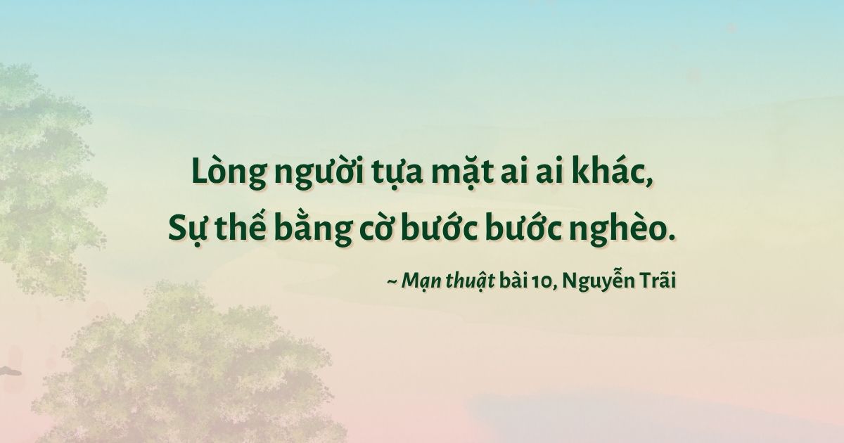 "Gặp" ca dao, tục ngữ trong thơ Nôm Nguyễn Trãi (Phần 1) | Ngày ngày viết chữ
