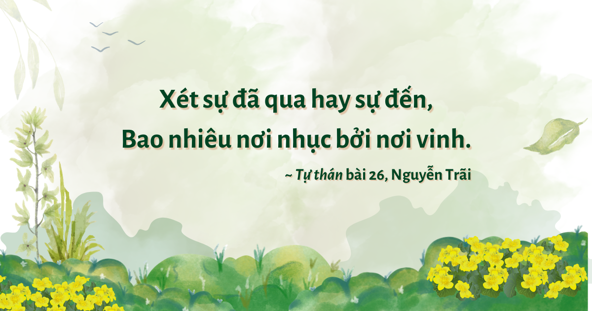 "Gặp" ca dao, tục ngữ trong thơ Nôm Nguyễn Trãi (Phần 2) | Ngày ngày viết chữ